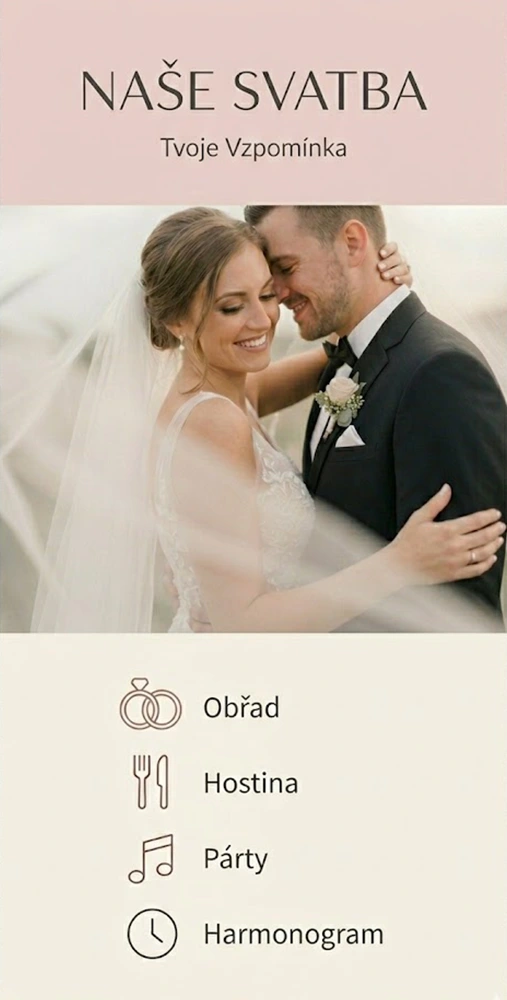 Micro-web pre svadbu – ukázka VIDĚT.MĚ
