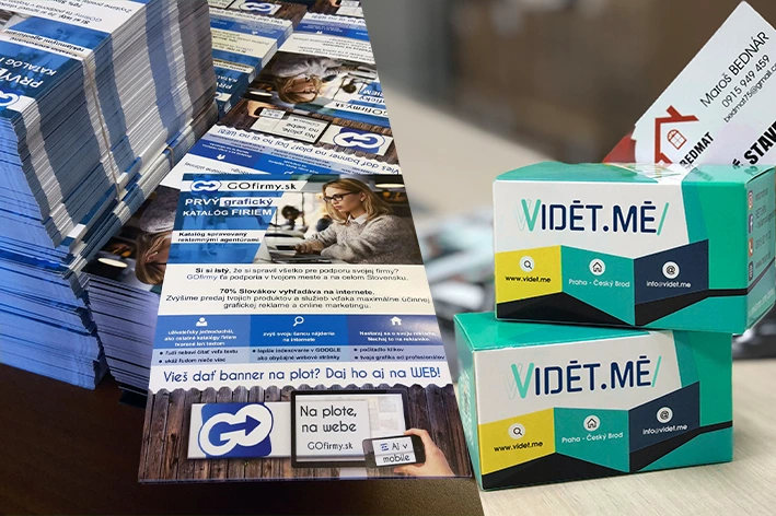 Výroba vizitek, letáků a samolepek na míru